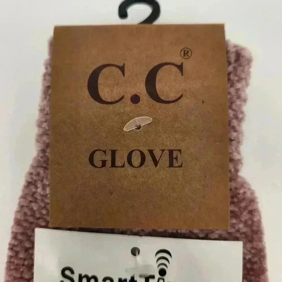 NWT C.C Glove SmartTips Touch Screen Compatible Gloves‎ Rose O/S Chenille Gift - Picture 7 of 7
